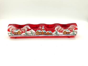 Teelichthalter für 4 Lichter in Rot